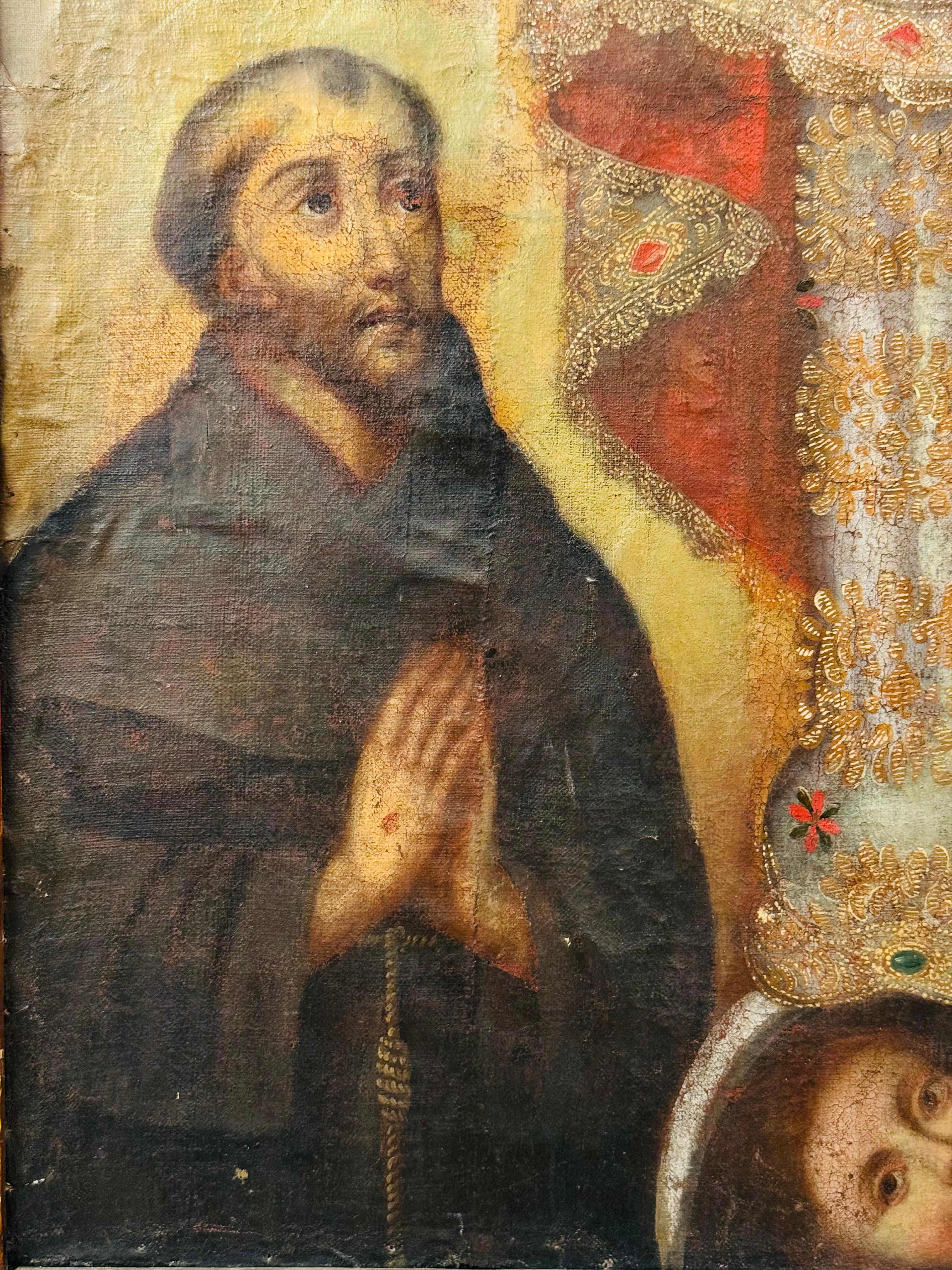 Schule von Cuzco, 18. Jahrhundert, Coronación de la Virgen im Angebot 5