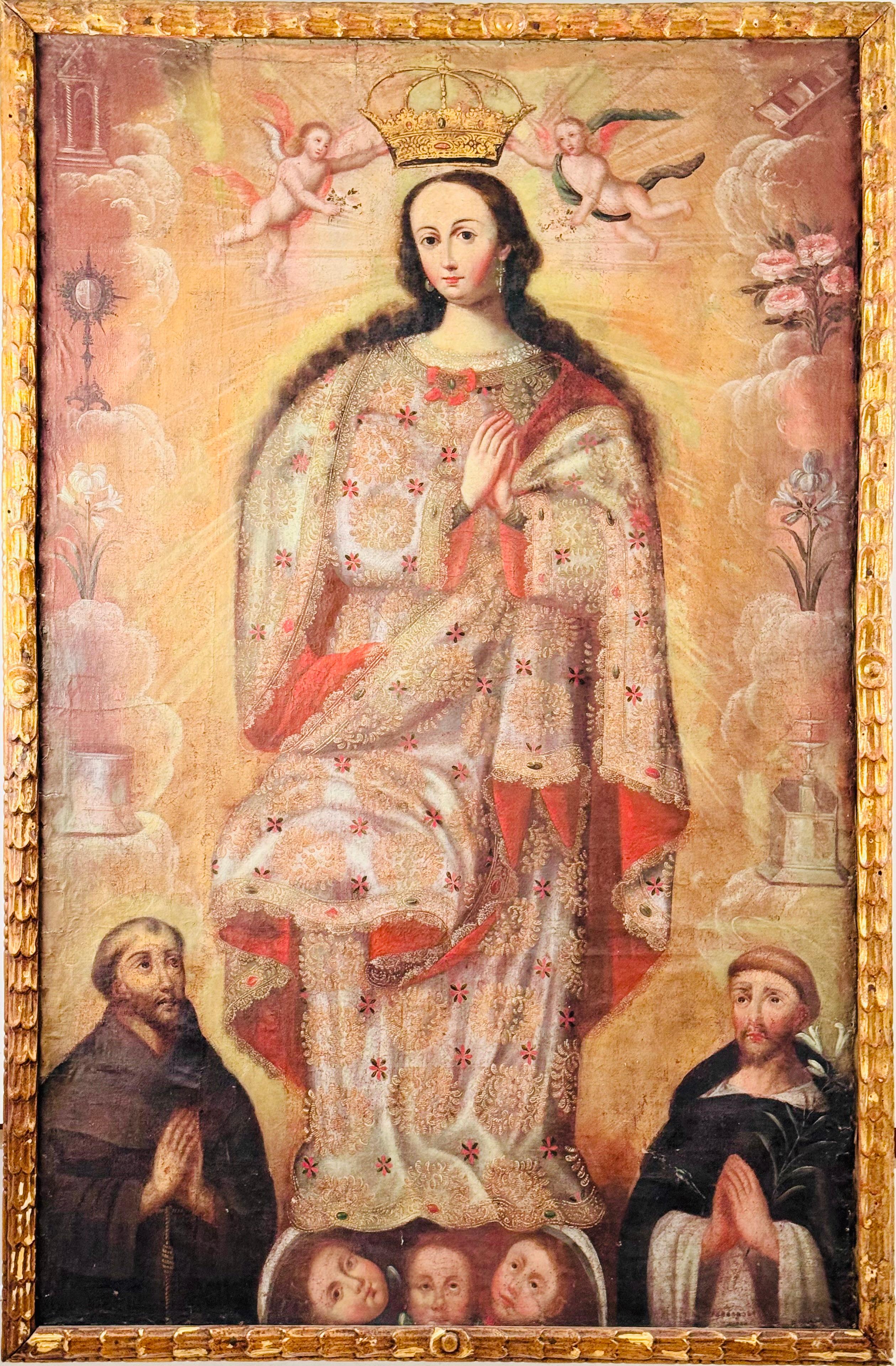 Schule von Cuzco, 18. Jahrhundert, Coronación de la Virgen