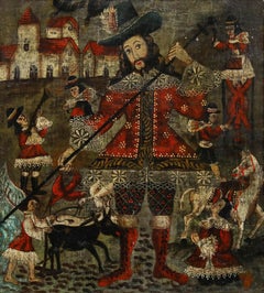 Cuzco School 18th Century Oil - Saint Isidore of Madrid