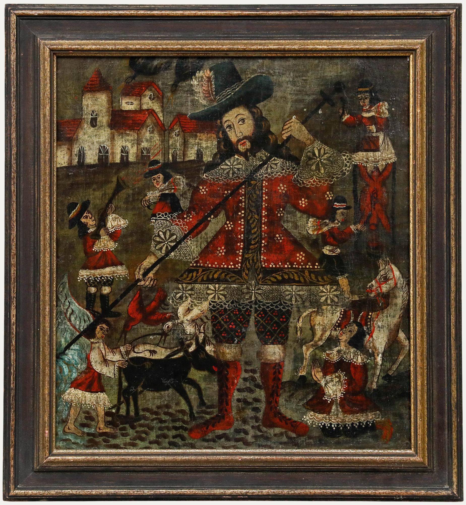 Cuzco School 18th Century Oil - Saint Isidore of Madrid