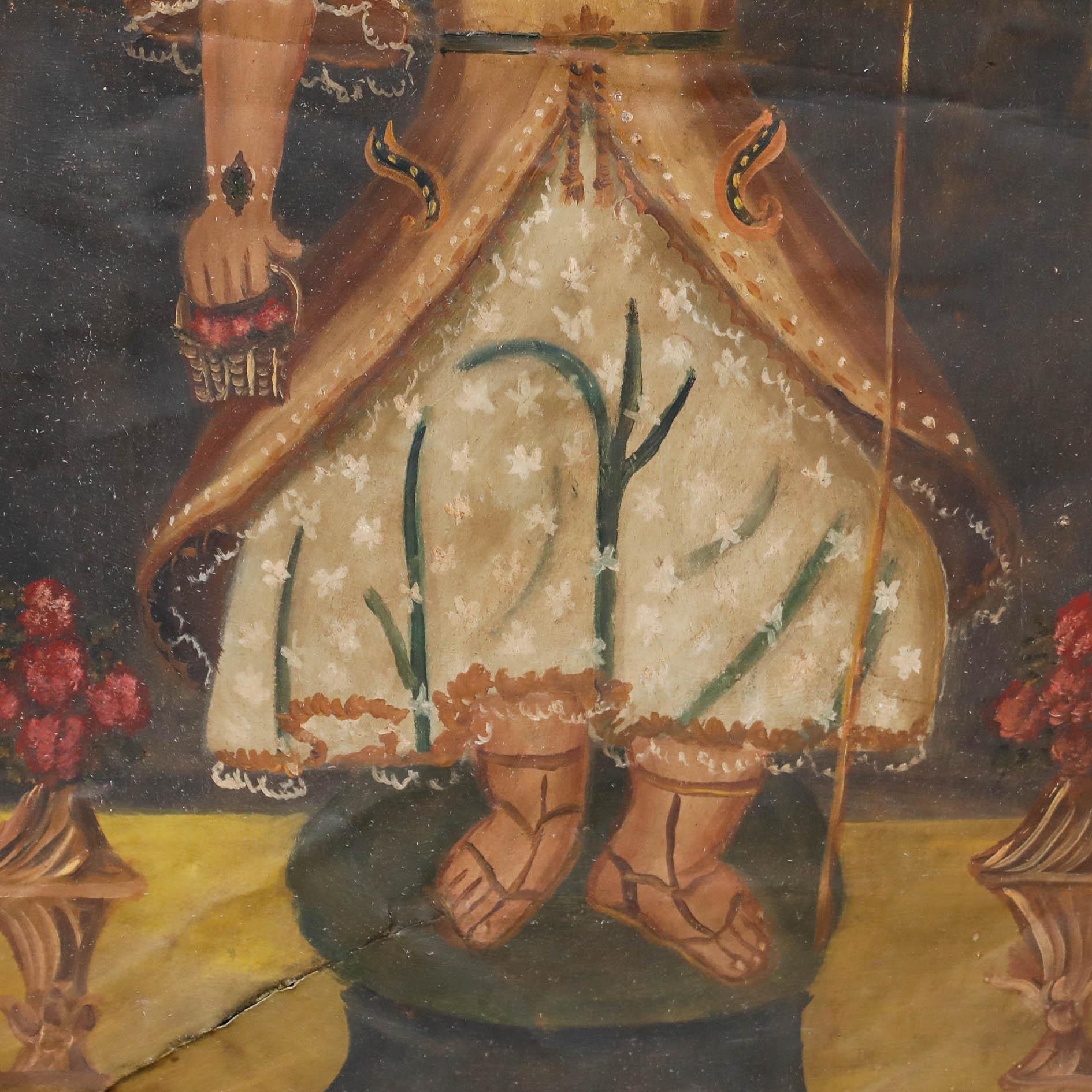 Cuzco Schule Anfang 20. Jahrhundert Öl - Heiliges Kind von Atocha im Angebot 1