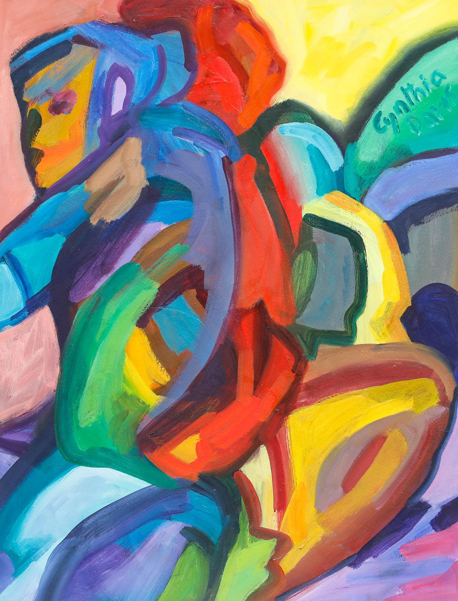 Cynthia Davis - St Ives School 2003 Acrylic, Sumo - Painting by Unknown