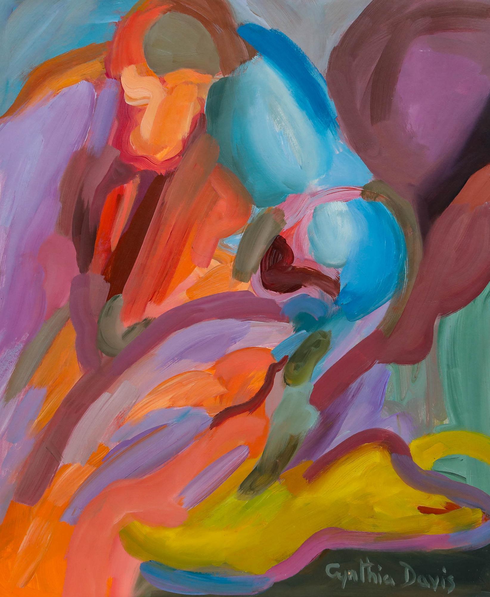 Cynthia Davis - St Ives School Contemporary Acrylic, Energy - Painting by Unknown