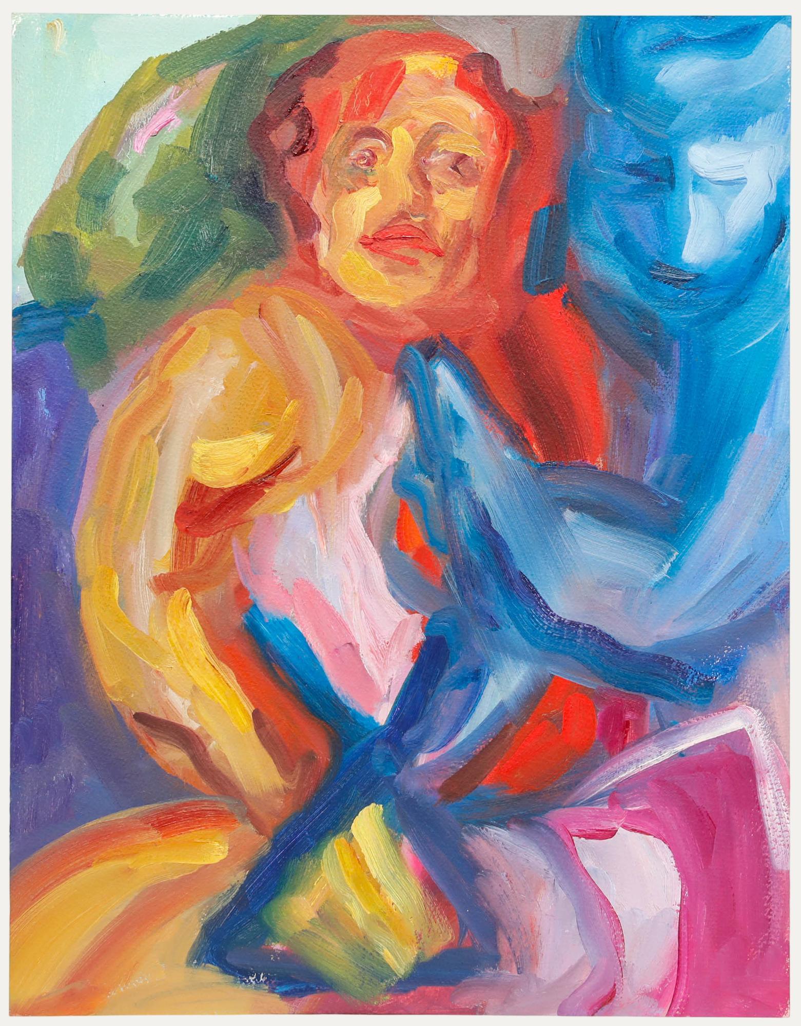 Unknown Nude Painting - Cynthia Davis - St Ives School Contemporary Acrylic, In Motion
