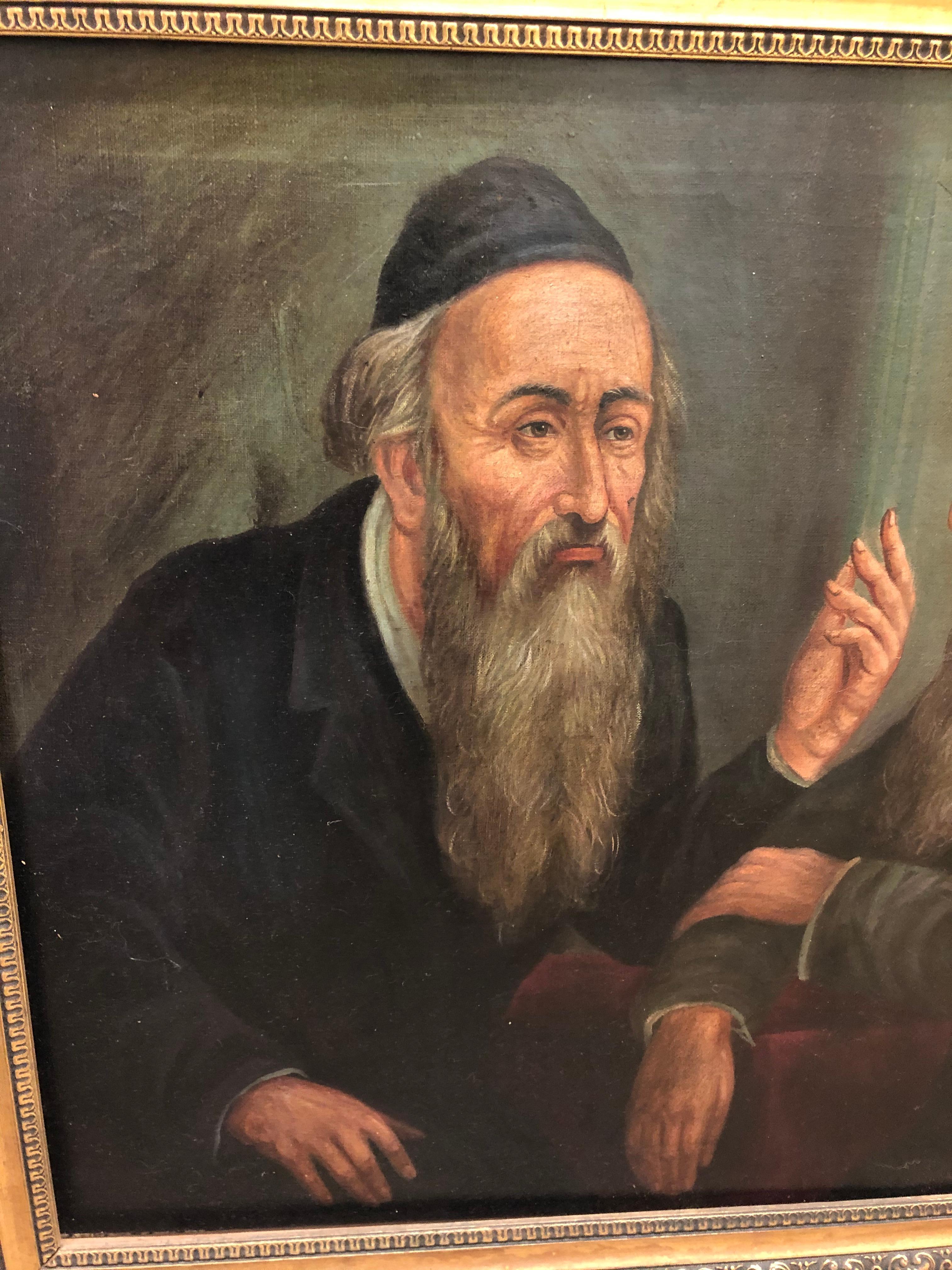 Tschechische Malerei der Rabbiner (Braun), Figurative Painting, von Unknown