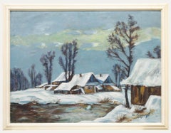 Czech School  Mid 20th Century Oil - Aurora Borealis