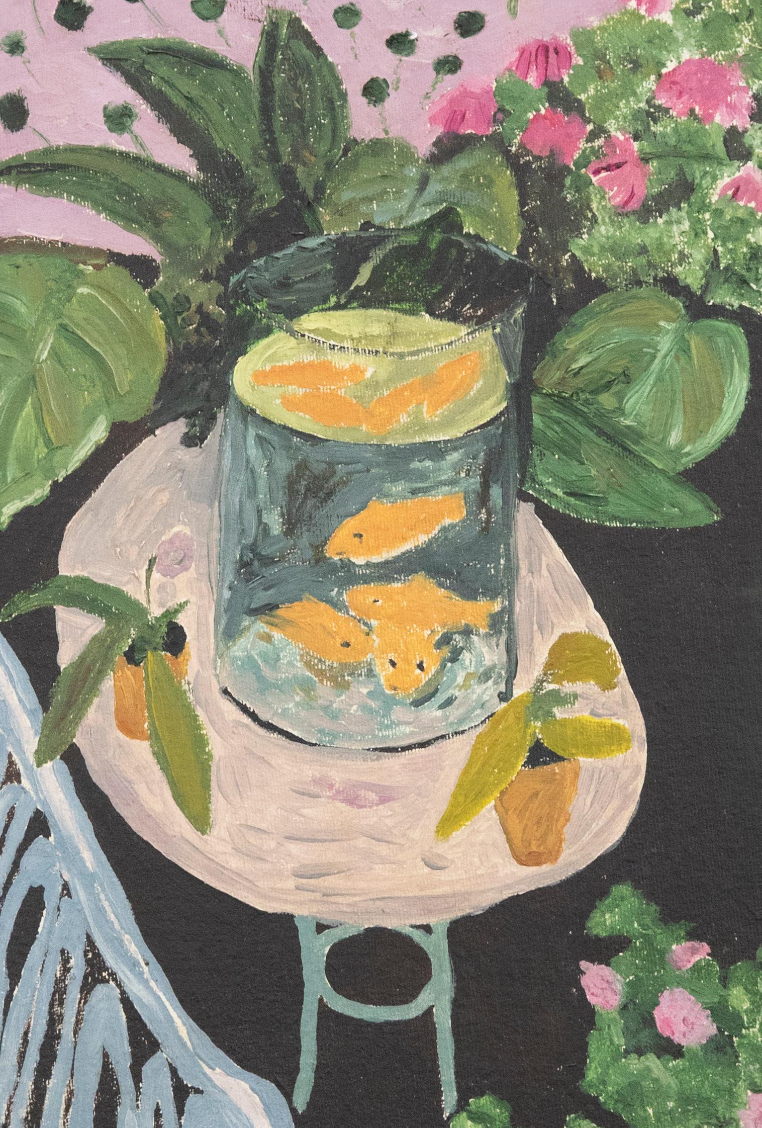 D. Botley dopo Matisse - Olio del XX secolo, Il pesce rosso - Painting di Unknown