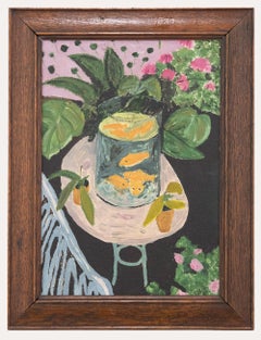 D. Botley d'après Matisse - 20e siècle Huile, The Goldfish