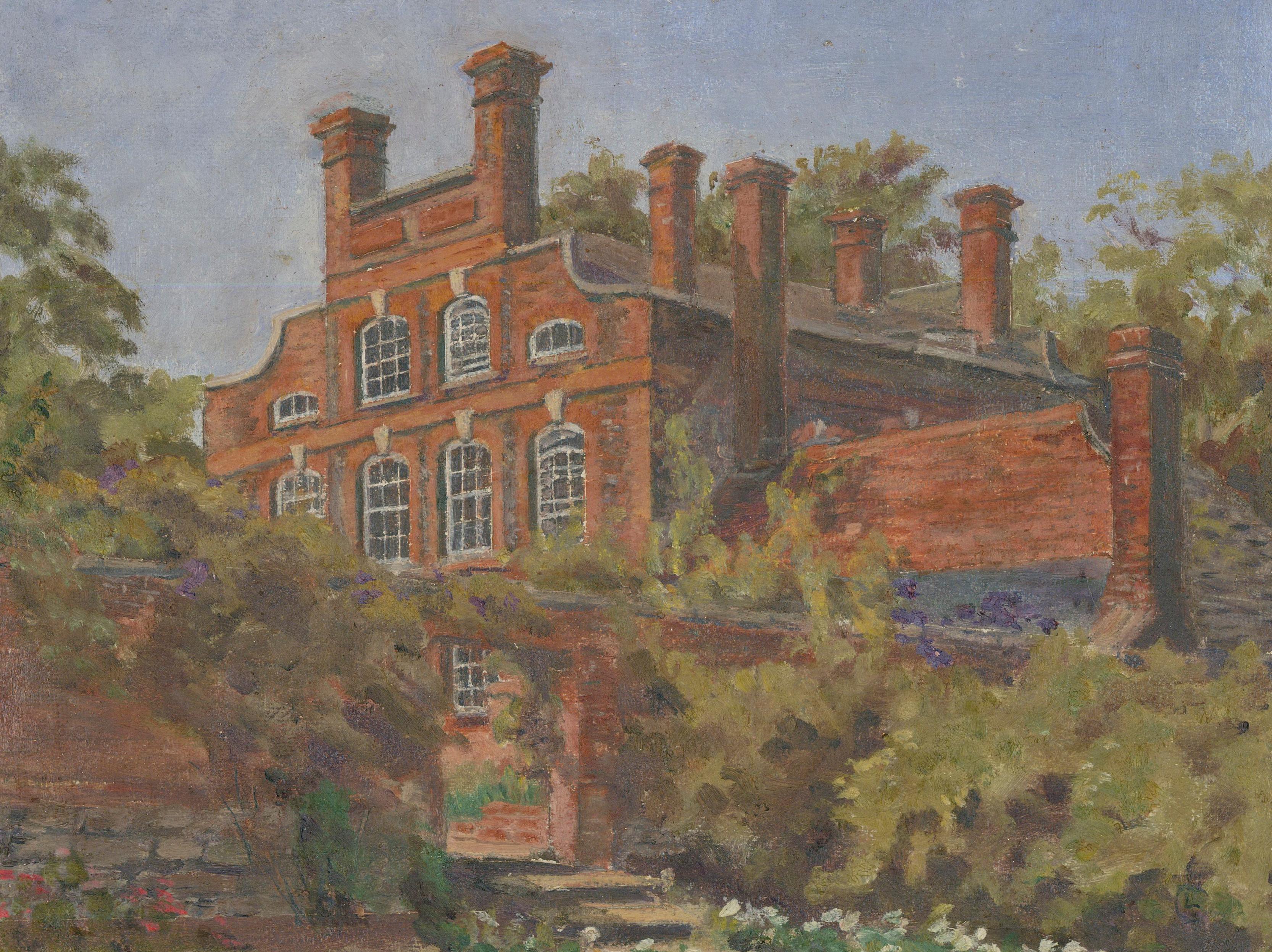 D. L. Chalk - Framed Mid 20th Century Oil, West Hanney House - Painting by Unknown
