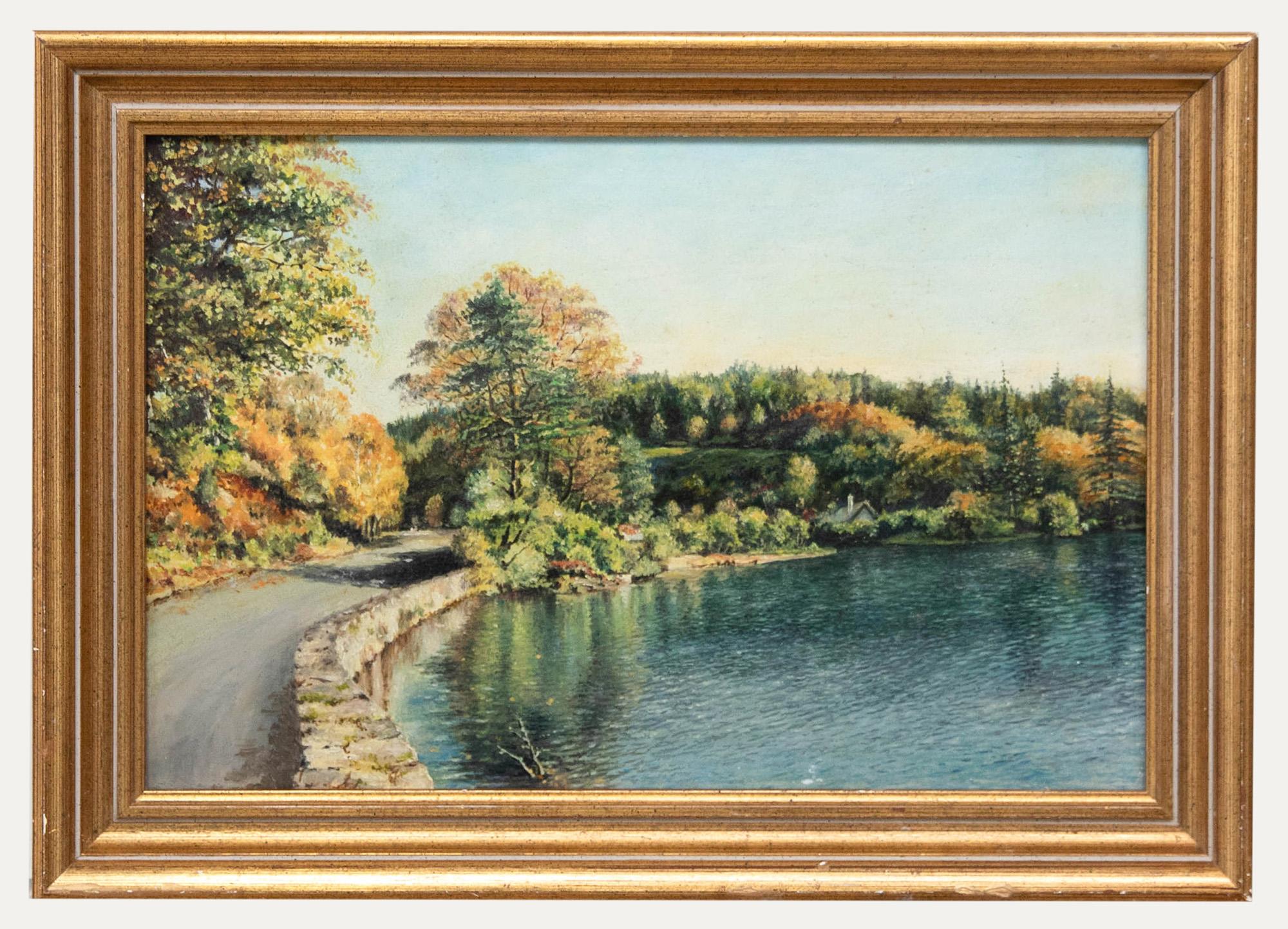 Unknown Landscape Painting – D. M. Tatlow - Öl des 20. Jahrhunderts, Llanymynech