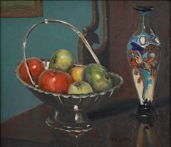 D. Truscott - Framed 20th Century Oil, Still life with vase and Fruit