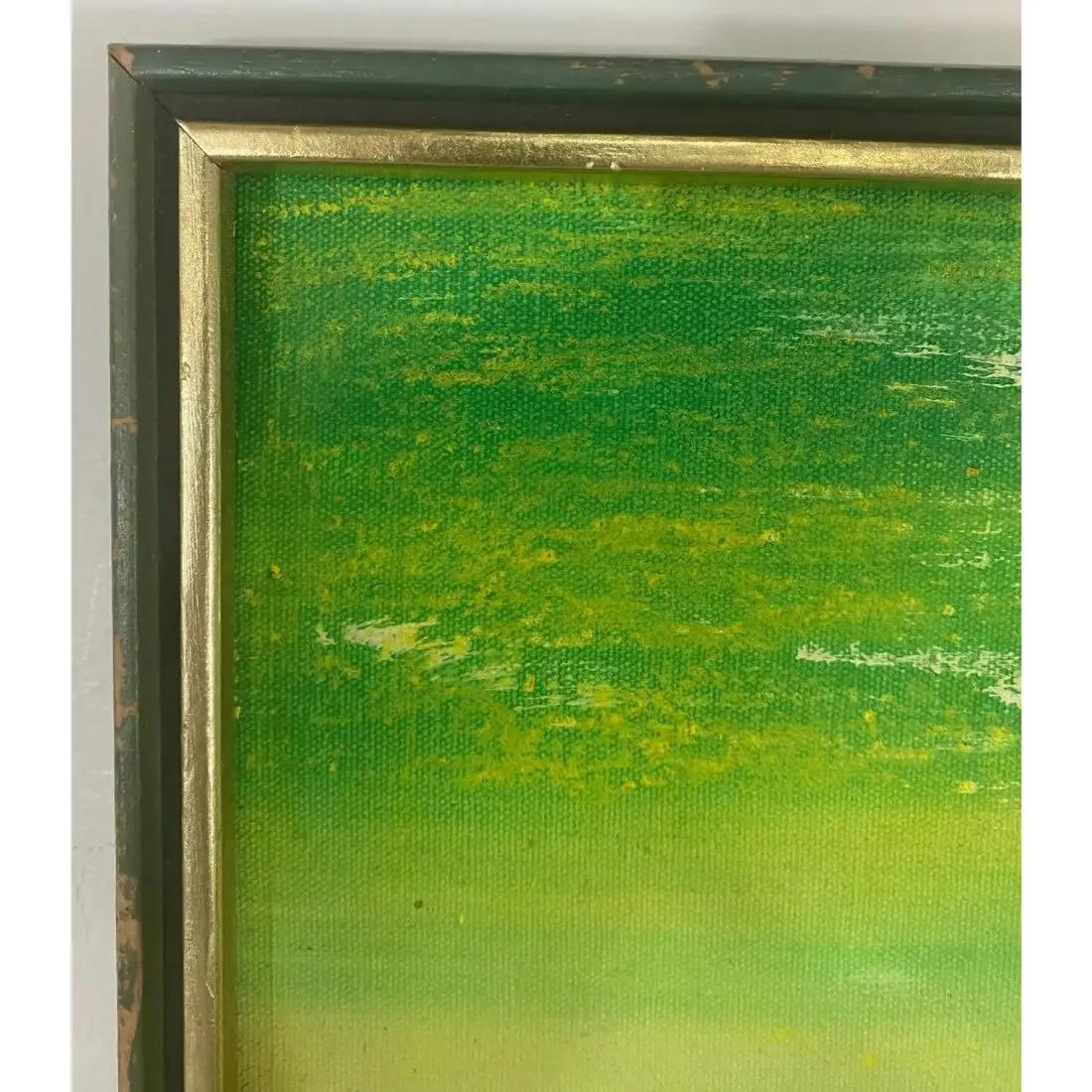 Daisies Grüne Feldlandschaft Öl auf Tafel Gemälde , signiert im Angebot 1