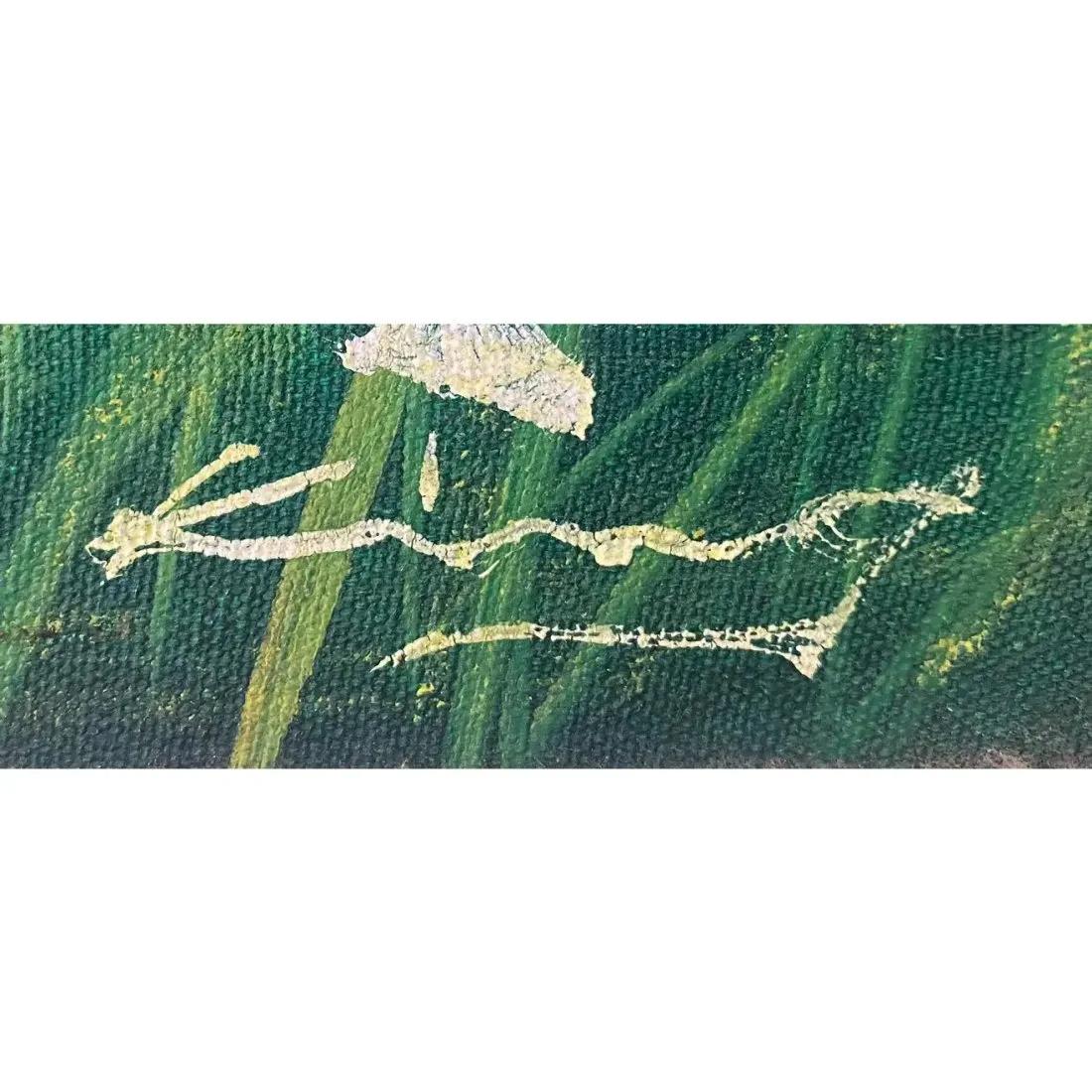 Daisies Grüne Feldlandschaft Öl auf Tafel Gemälde , signiert im Angebot 4