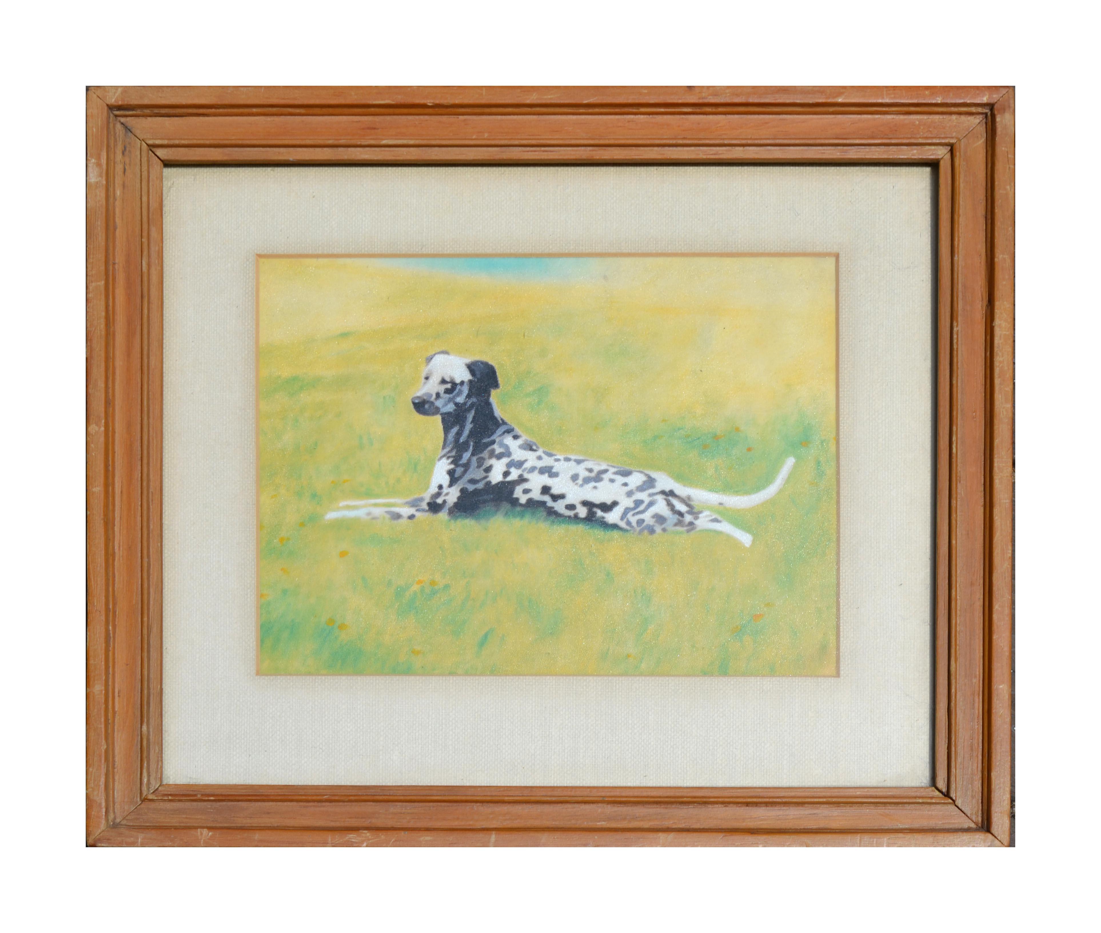 Unknown Animal Painting - Dalmatian Dog In The Grass