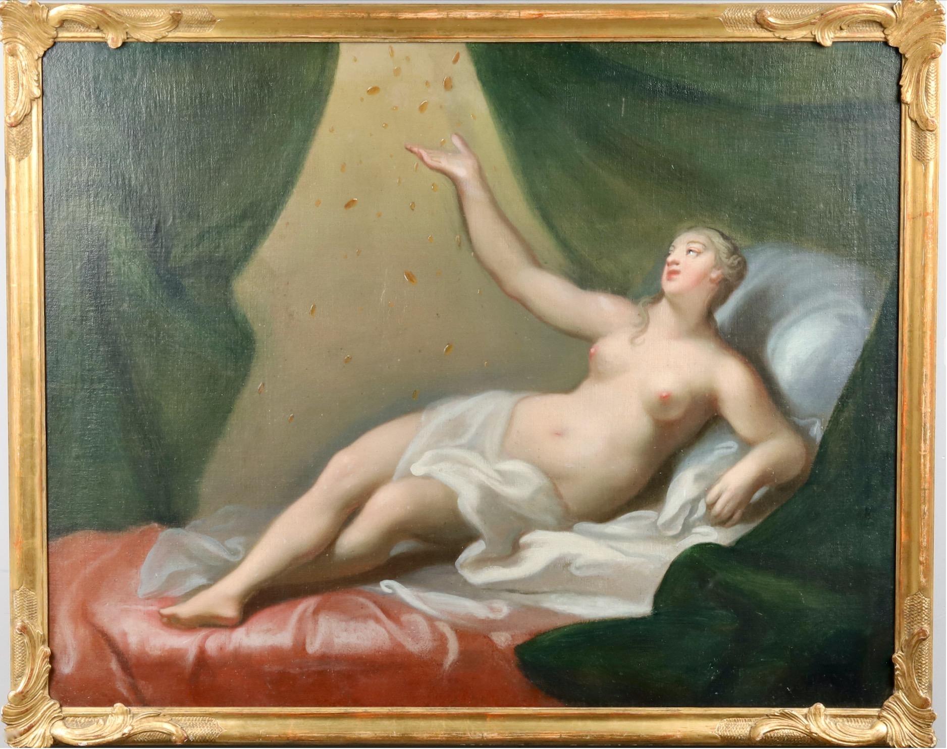 Unknown Figurative Painting - Danae and the Golden Shower, late 18th or early 19th Century Oil on Canvas