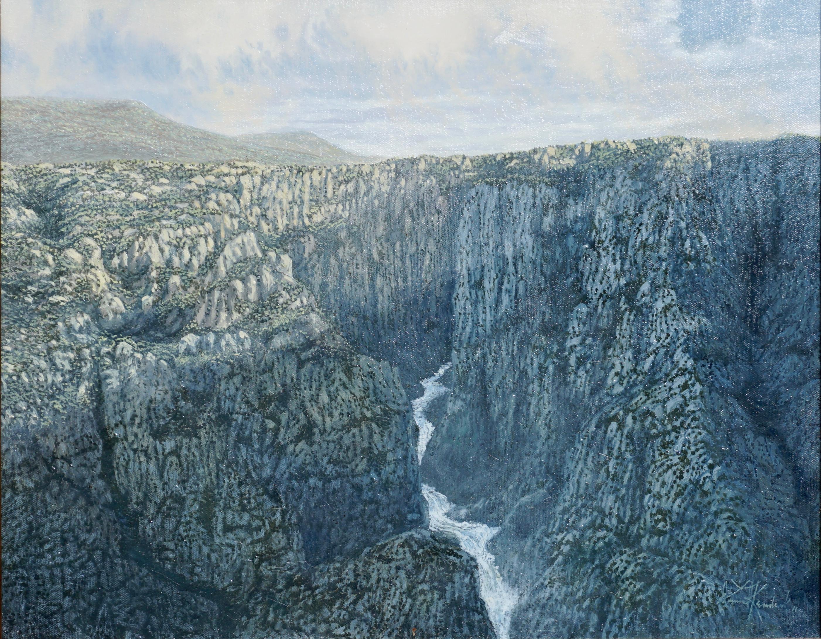 Peinture à l'huile The Great Divide de Daniel Kendrick - Painting de Unknown