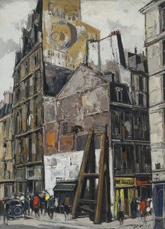 Daniel Merino (1941-2011) - Milieu du XXe siècle Huile, Boulevard parisien