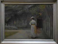 Pittura a olio di scuola danese della fine del XIX secolo.