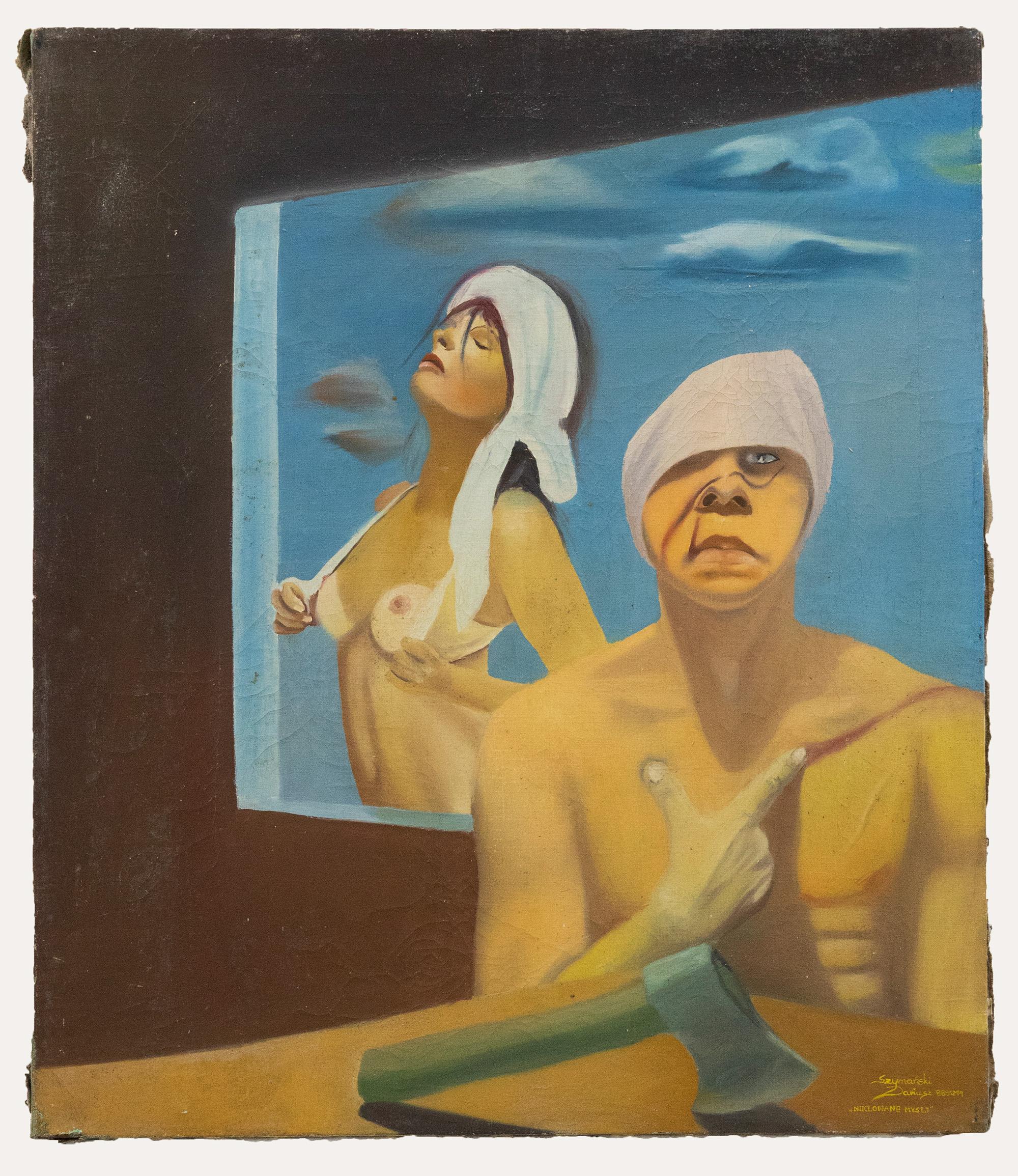 Dariusz Szymanski  - 1989 Oil, Nick L Dream - Painting by Unknown