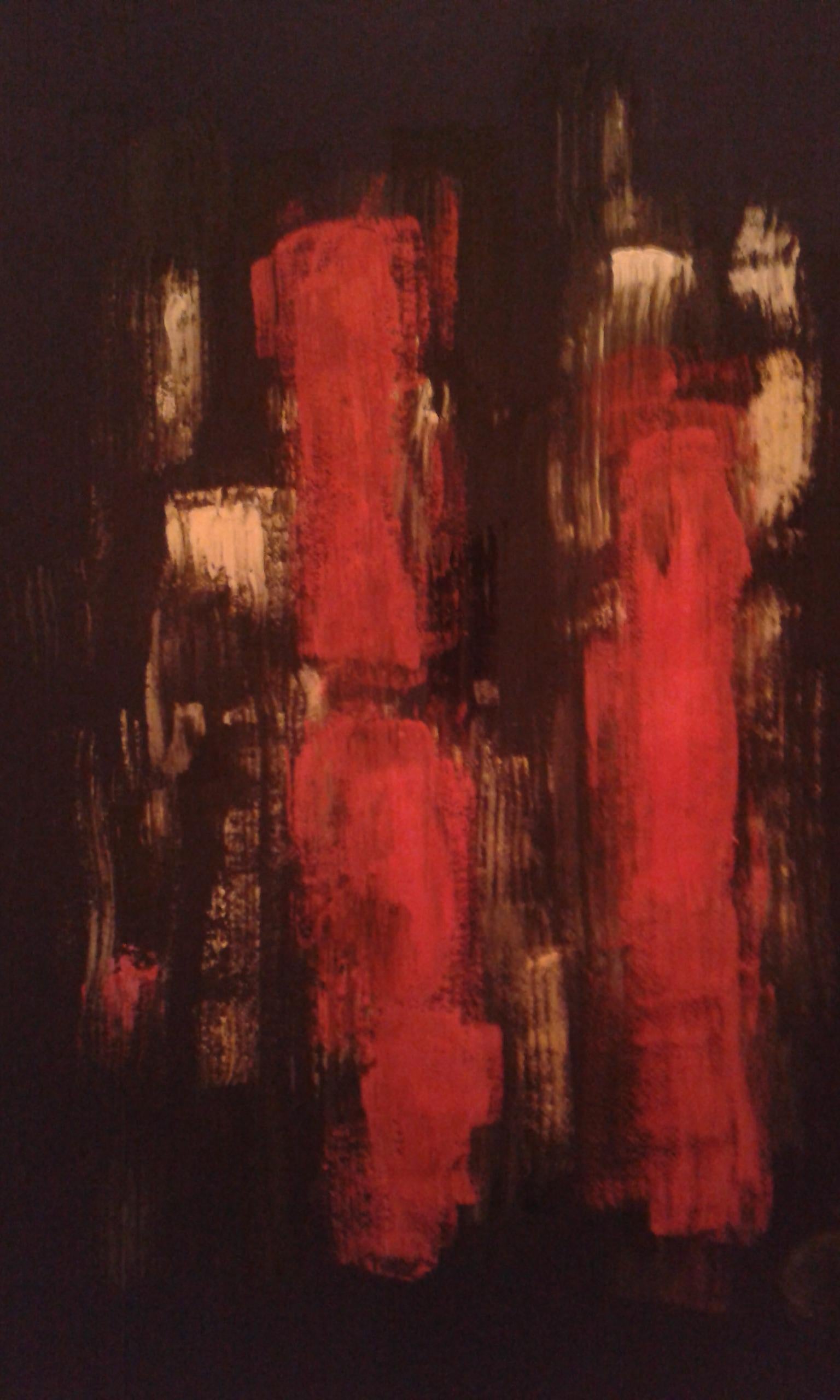 DARK CROWD  8 by Maria Grazia D'Alessandro - Painting by Unknown