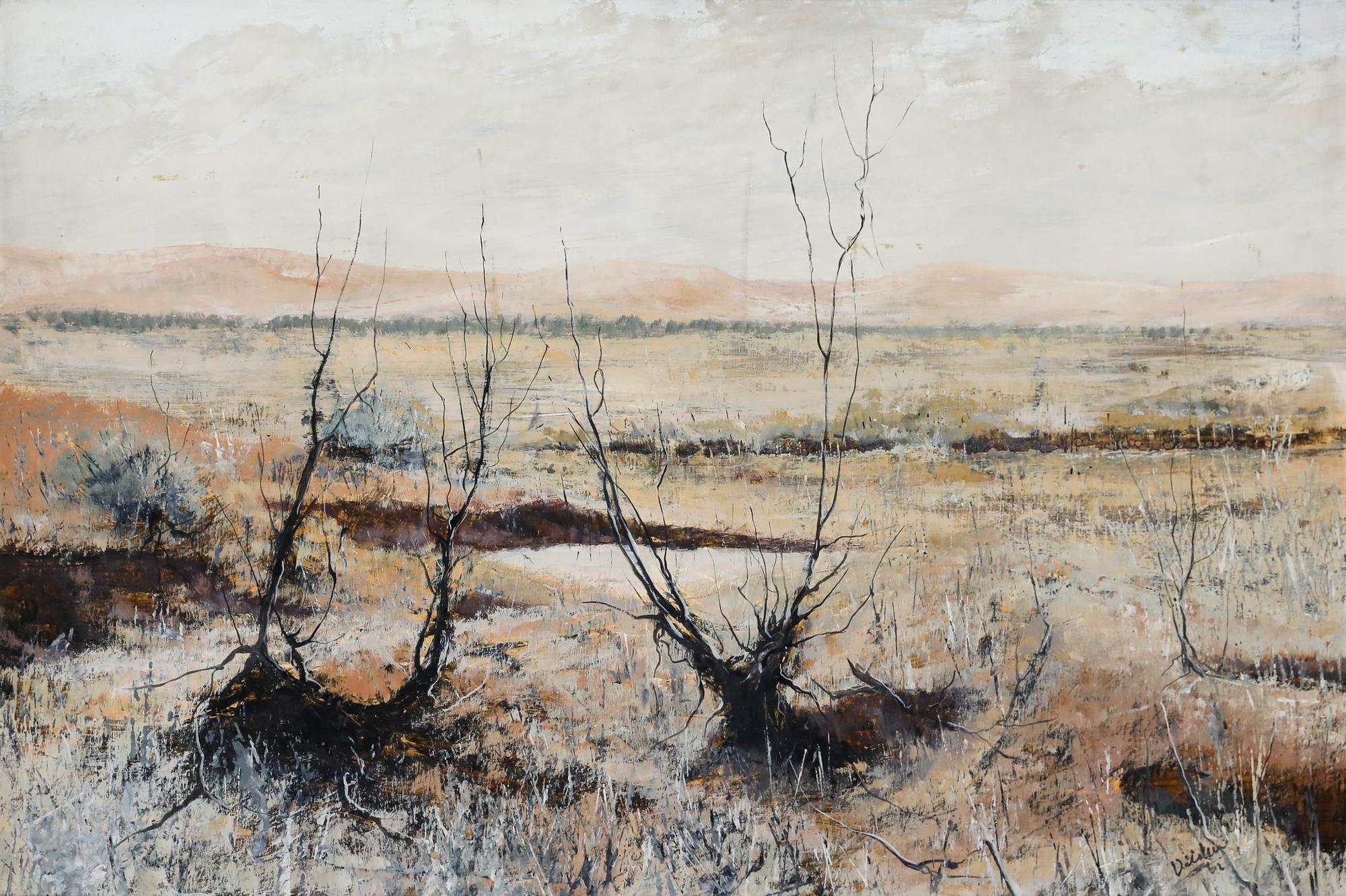 David Clyde Dridan (b.1932) - Australian School 1962 Oil, Willockra - Painting by Unknown
