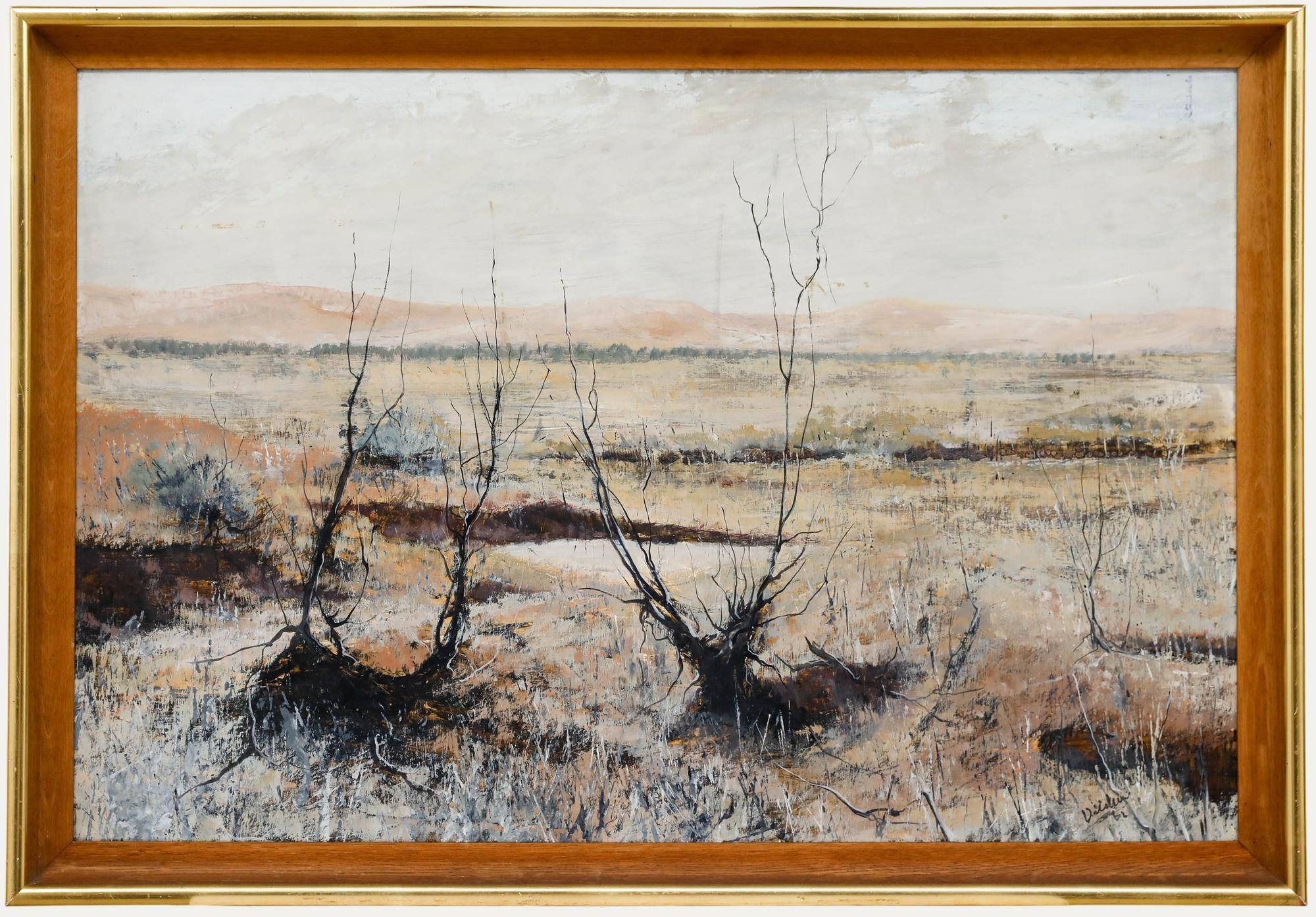 Unknown Landscape Painting - David Clyde Dridan (b.1932) - Australian School 1962 Oil, Willockra
