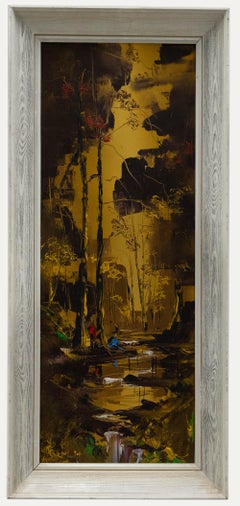 David Deakins (b.1944)  - Framed Contemporary Oil, Exotic River Scene