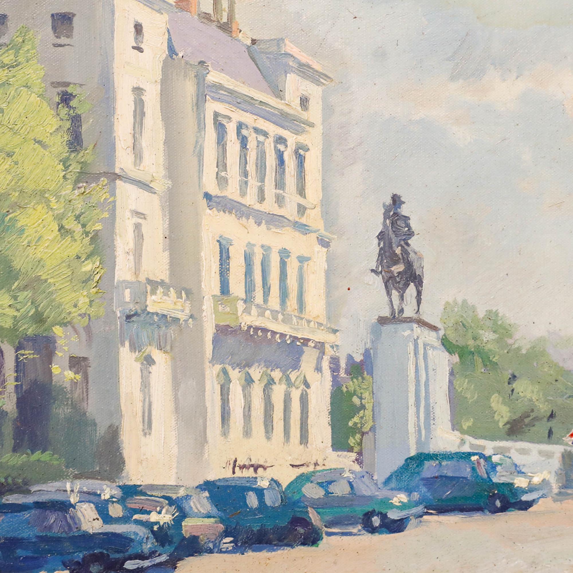 David Ghilchik (1892-1974) - Mitte 20. Jahrhundert Öl, Duke of York Monument im Angebot 1