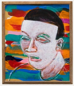 David Somerville - 2010 Acryl, Figur in einem Regenbogen