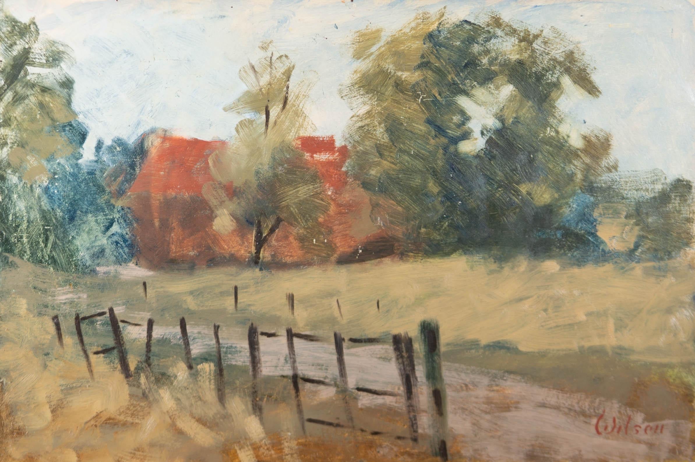 David Wilson (1919-2013) - 1973 Oil, Sopwell, St. Albans - Painting by Unknown