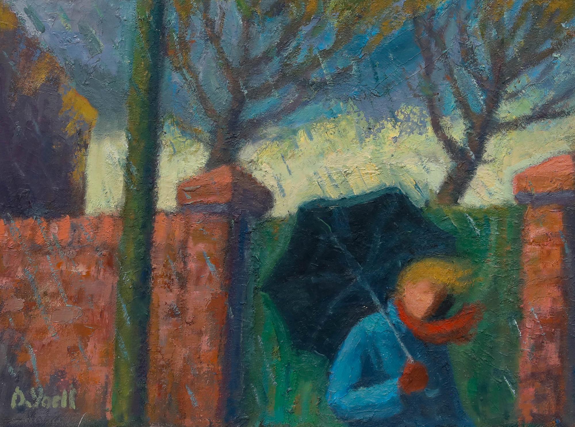 David Yoell (1950-2025) - Öl des 20. Jahrhunderts, Ein britischer Sommertag – Painting von Unknown