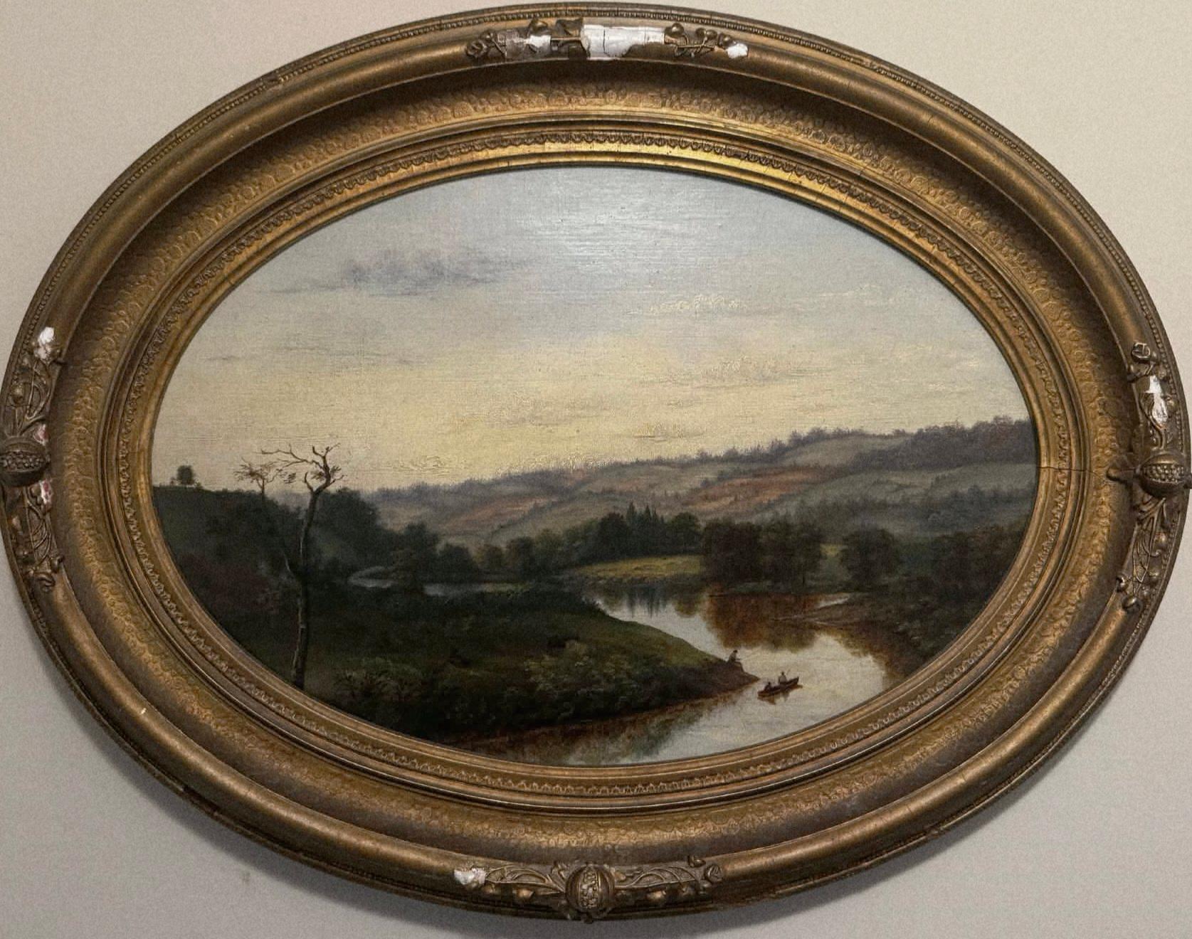 Dawn at the River – Painting von Unknown