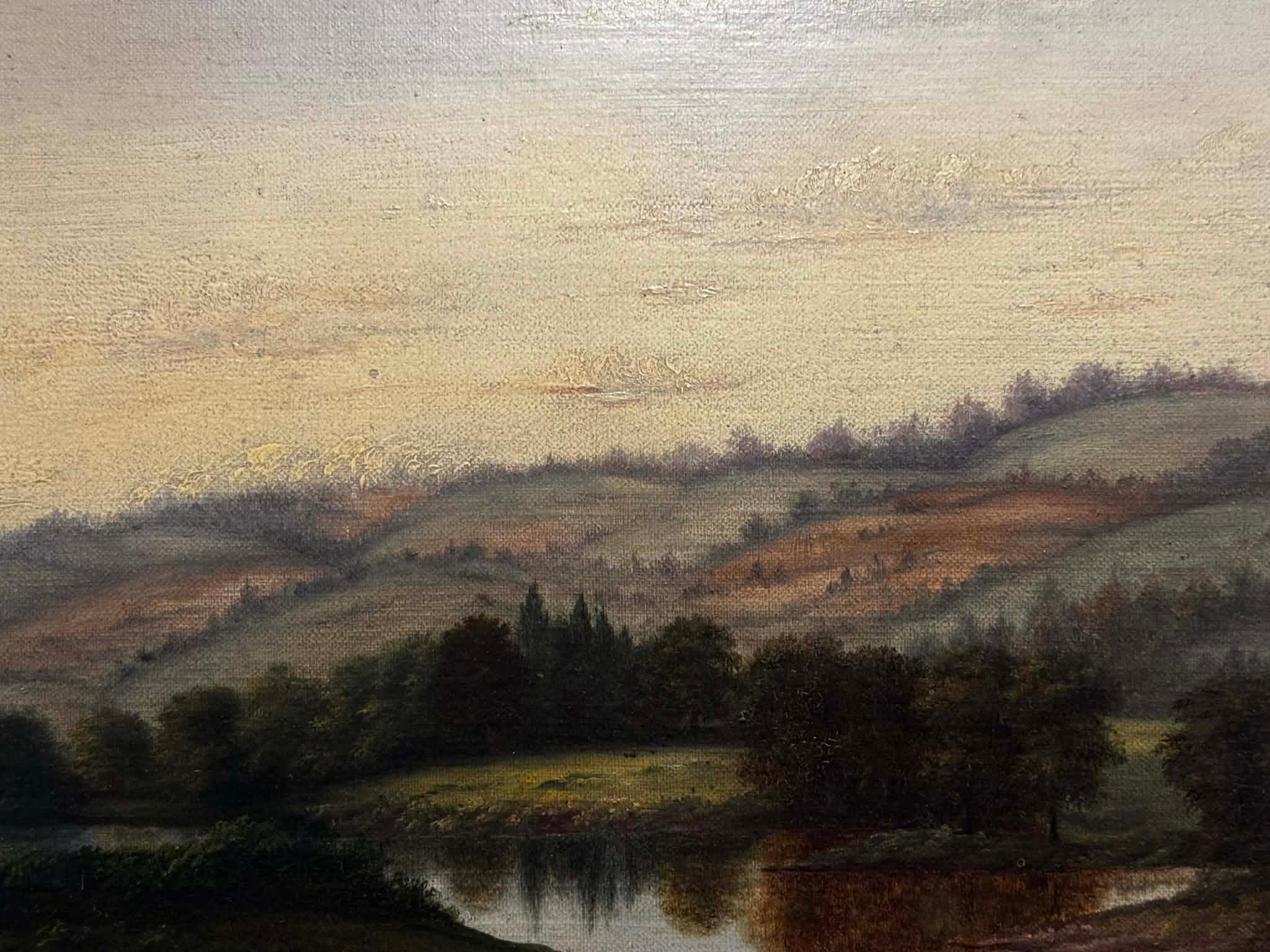 Dawn at the River (Hudson River School), Painting, von Unknown