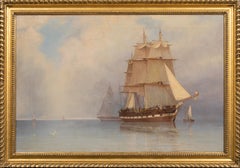 "Dead Calm" 19th Century by William Clark of Greenock (1803-1883)