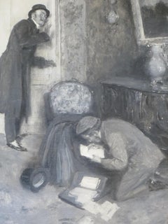 Declaration of Adultery mit Bailiff, Öl auf Leinwand