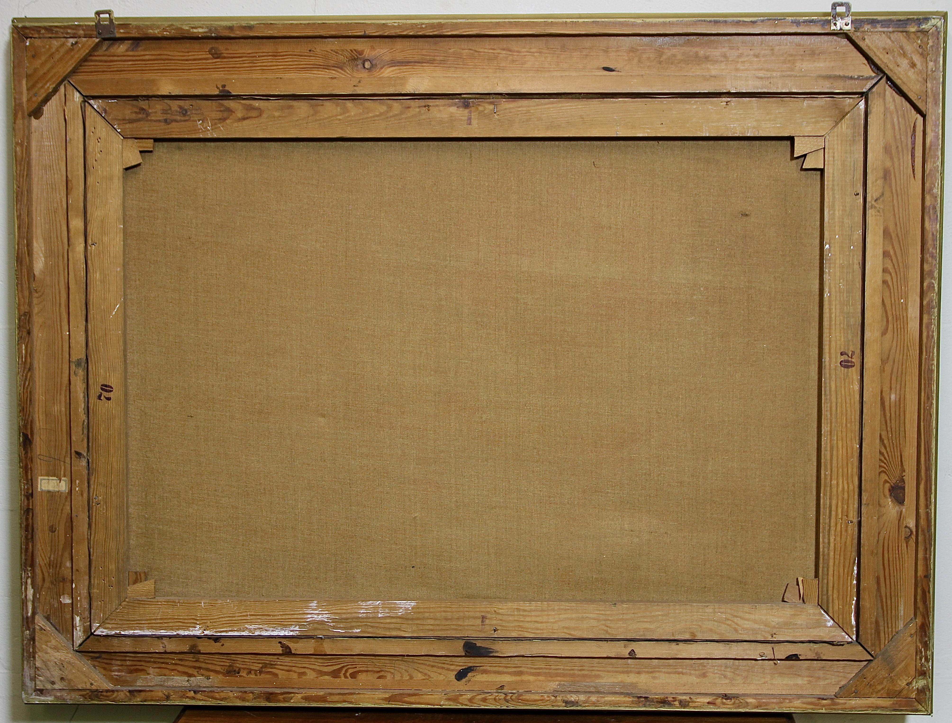 Pintura decorativa, Óleo sobre lienzo, Bodegón con fruta. en venta 5