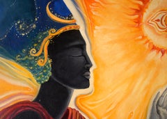 "La liberazione dal loto a due petali" Composizione mitica figurativa