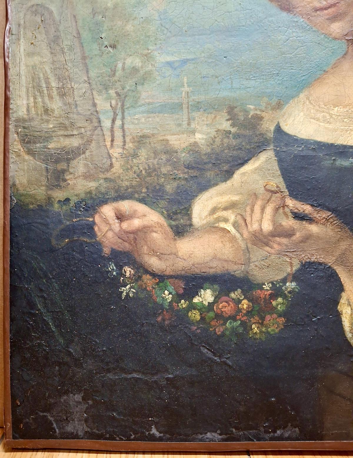 Entrega de una Promesa de Matrimonio - Portrait Painting Gris de Unknown