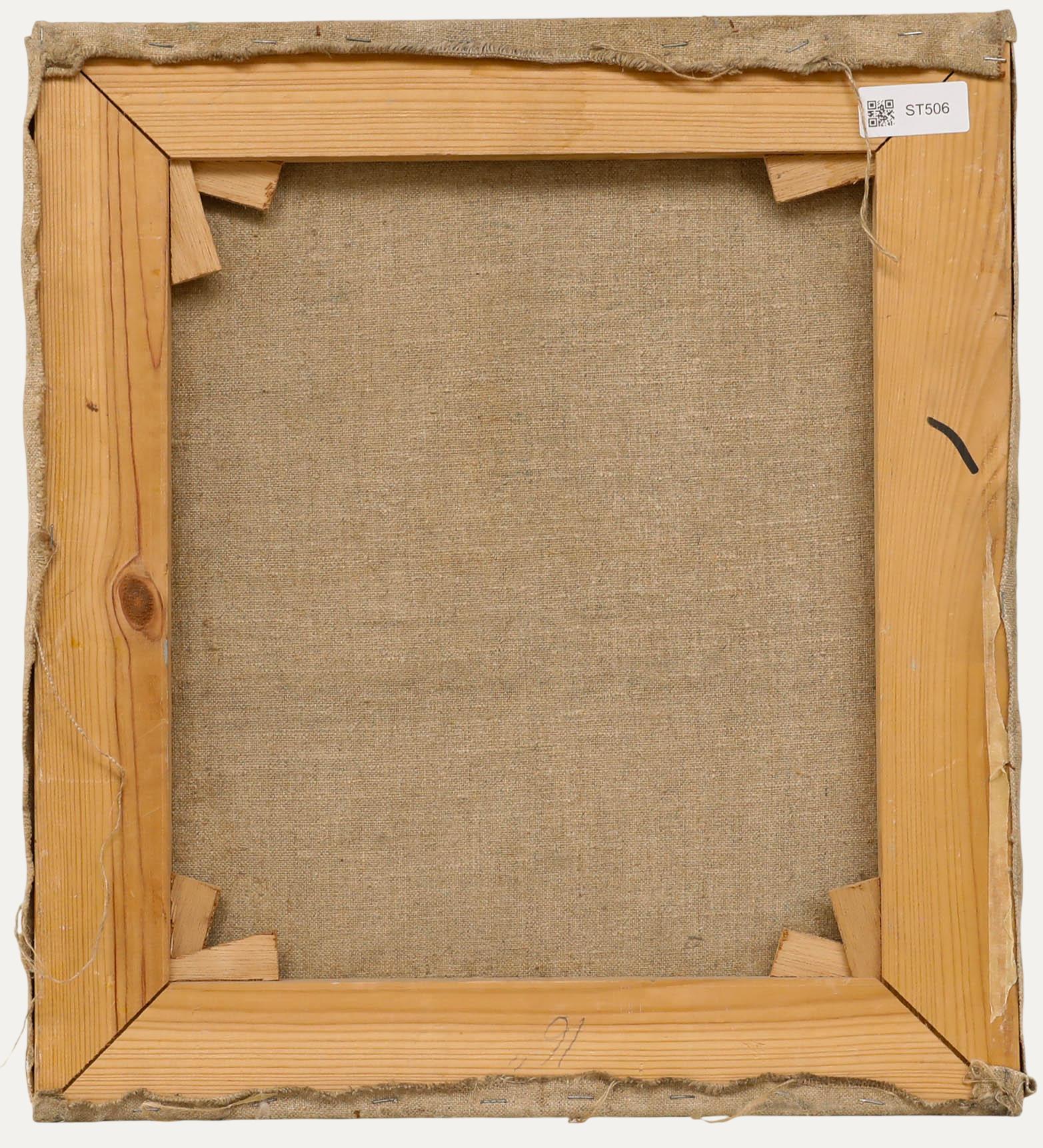 Delny Goalen - 20. Jahrhundert Öl, Stillleben mit Narzissen und Zitronen (Blau), Still-Life Painting, von Unknown