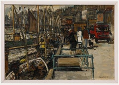 Denis Leonard Lansdell (1926-1994) - Framed Oil, Whitby New Quay