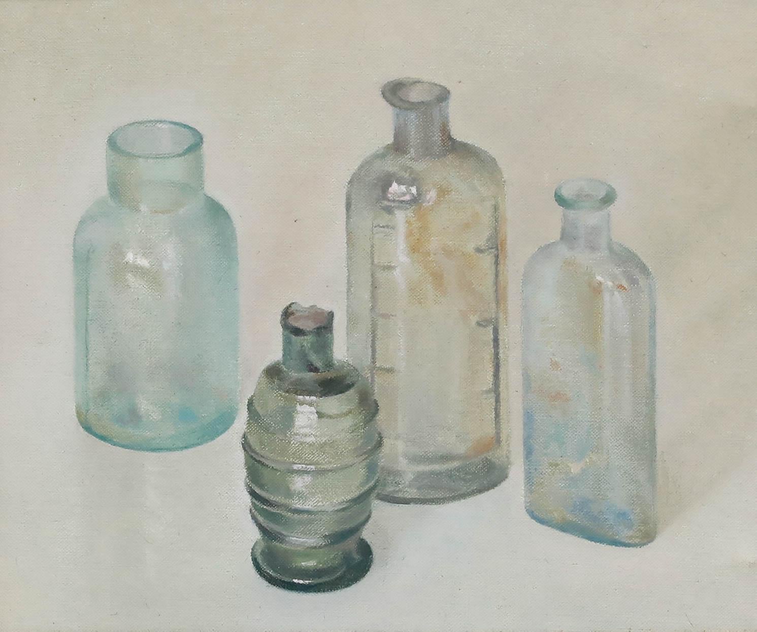 Denise Williams  - 20. Jahrhundert Öl, Glasflaschen – Painting von Unknown