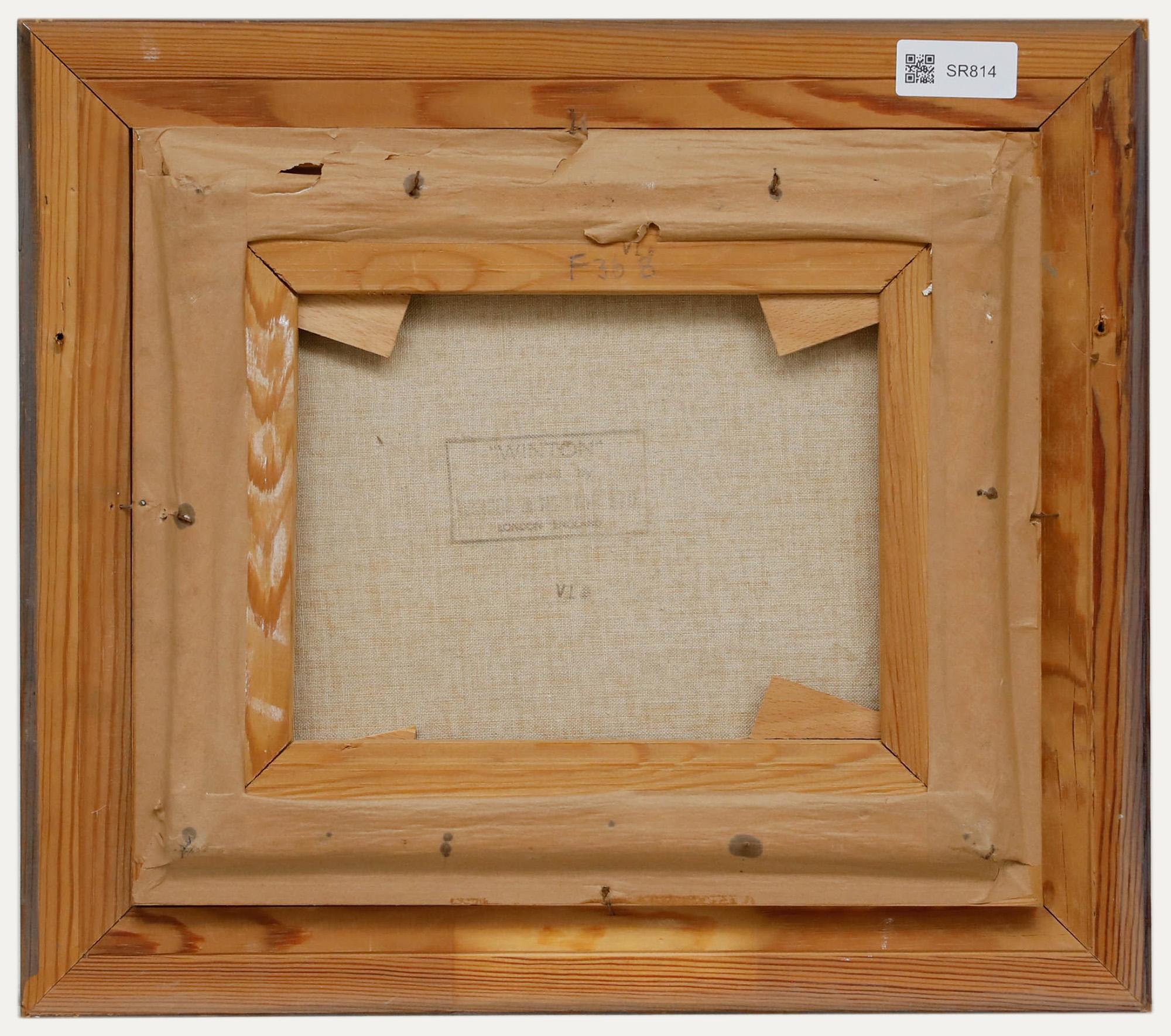 Denise Williams  - 20. Jahrhundert Öl, Glasflaschen (Grau), Still-Life Painting, von Unknown