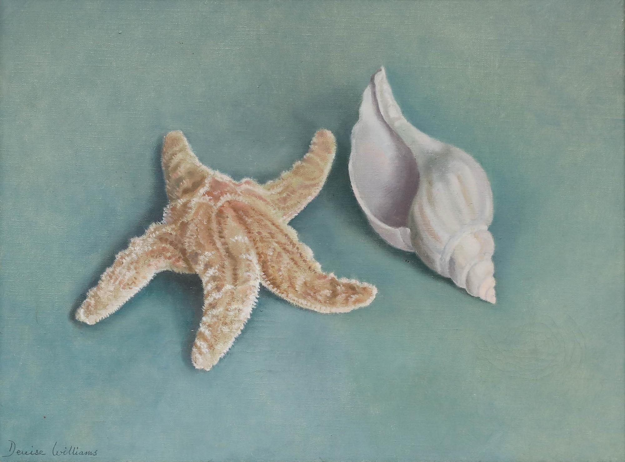 Denise Williams - 20th Century Oil, Starfish and Seashell - Painting by Unknown