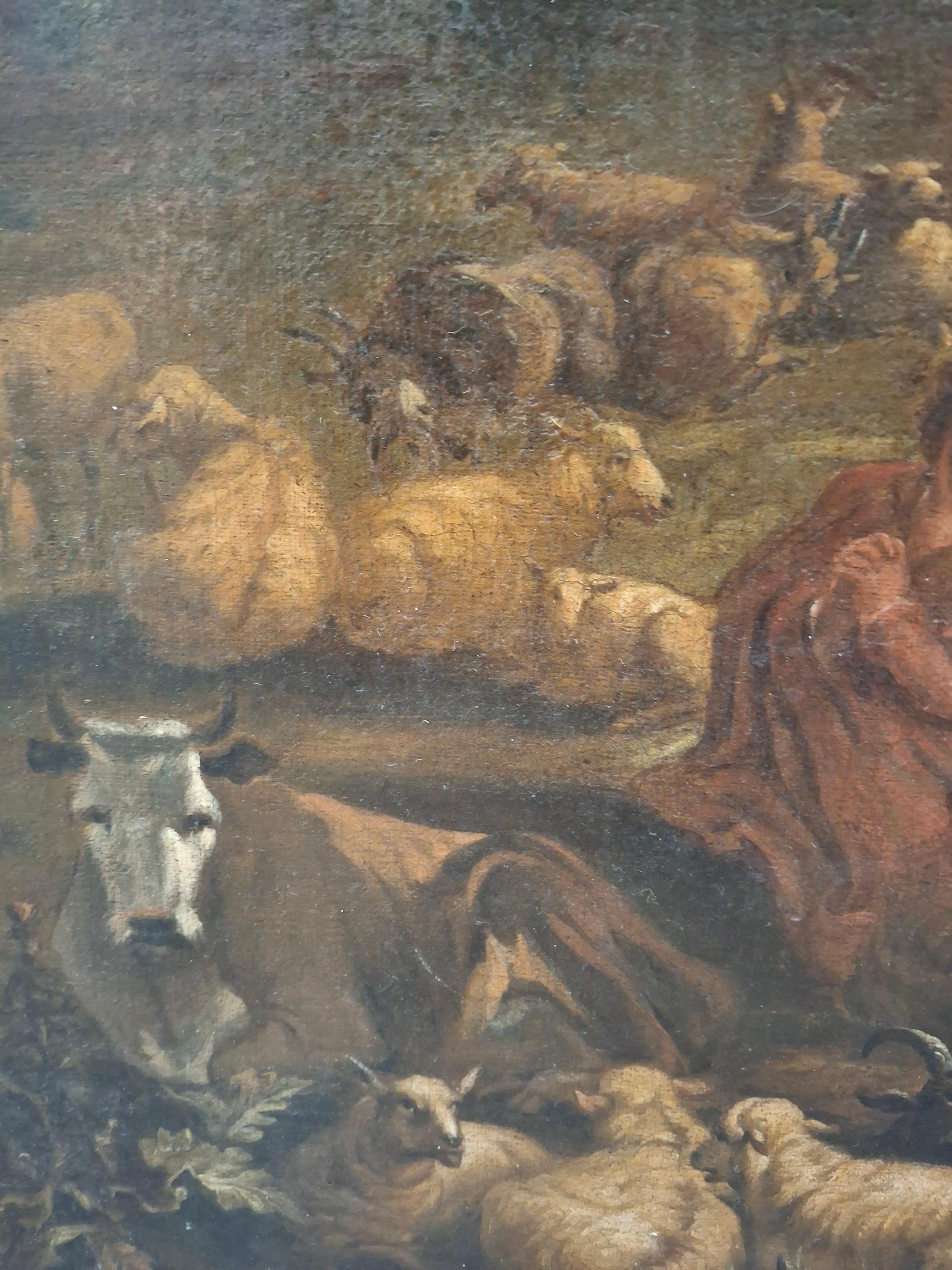 Kontinentale Schule
Öl auf Leinwand
Darstellung der Verkündigung an die Hirten
18./19. Jahrhundert
Keine sichtbare Unterschrift
Neu ausgerichtet/restauriert
26.5 x 30.5