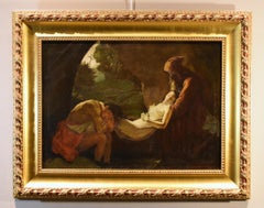 Deposition Atala De Roussy-trioson peinture sur toile 19/20e siècle français 