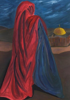 "Desert Storm" Large scale Figurative Oil on Canvas 1991