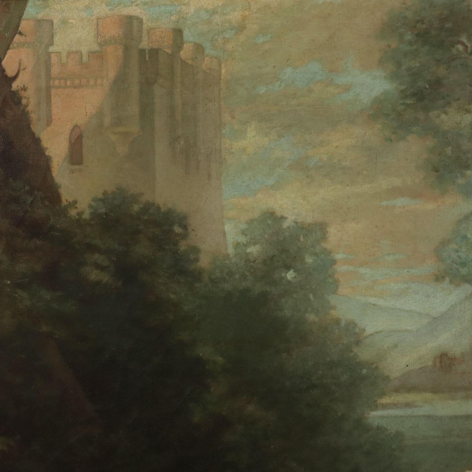 Diana and Nymphs Bathing, Oil on Canvas 19th Century 4