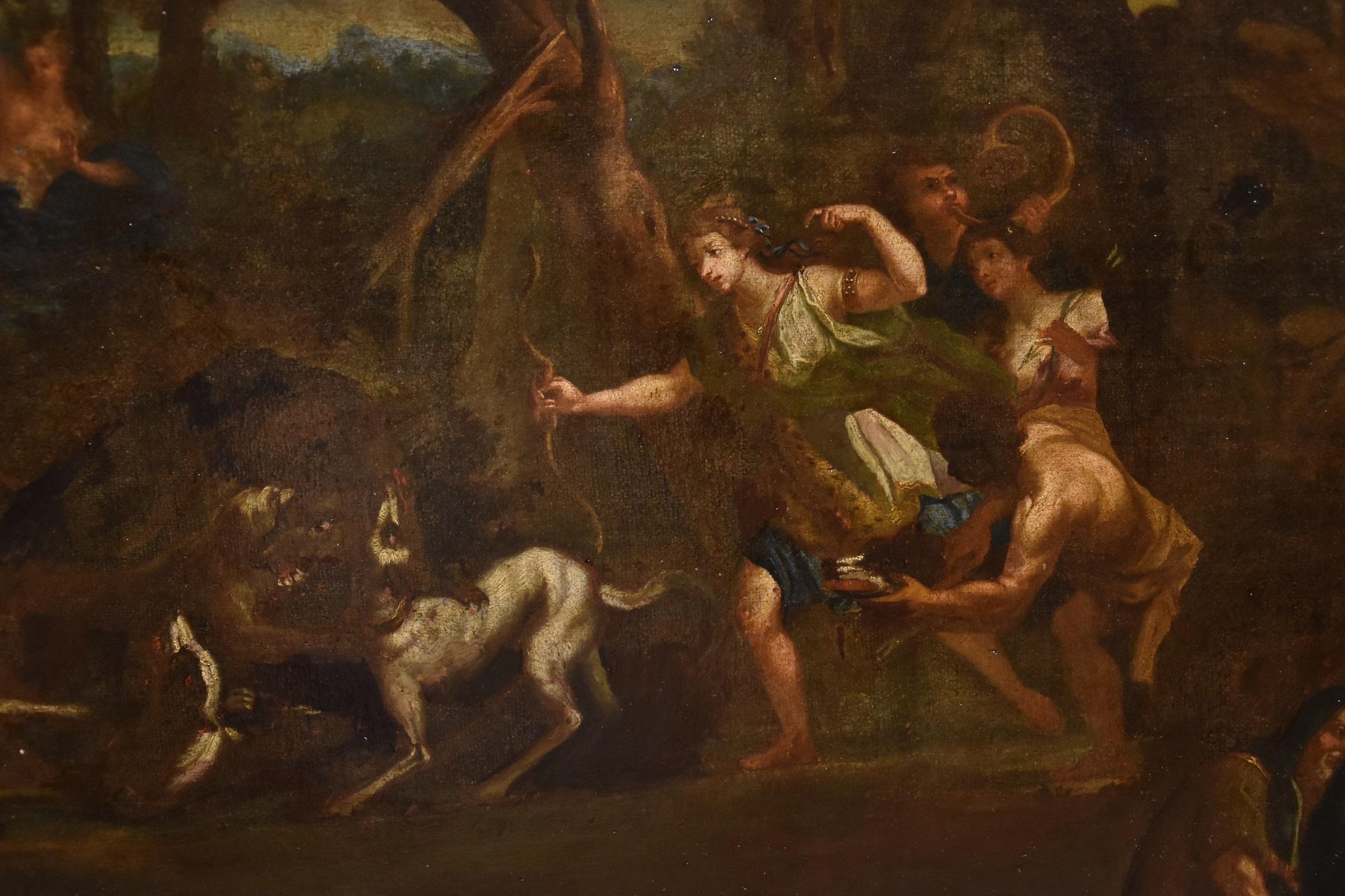 Diana Boullogne, peinture mythologique huile sur toile maître ancien 17-18e siècle   en vente 4