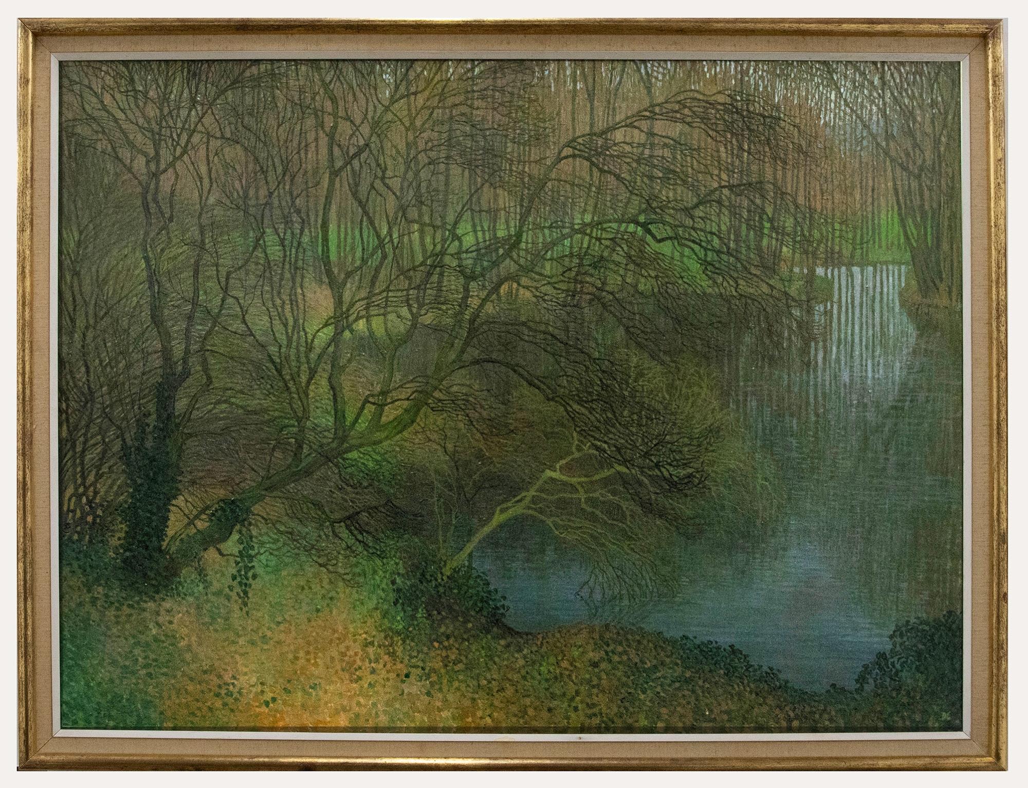 Unknown Landscape Painting - Diana Calver (b.1941) - Framed 20th Century Oil, Absorbed in Nature