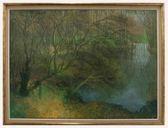 Diana Calver (née en 1941) - Huile encadrée du 20e siècle, Absorbé dans la Nature